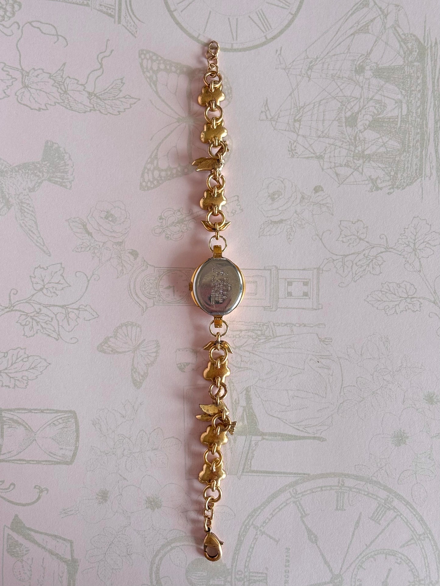 Unique Handmade Hummingbird Watch With Flowers