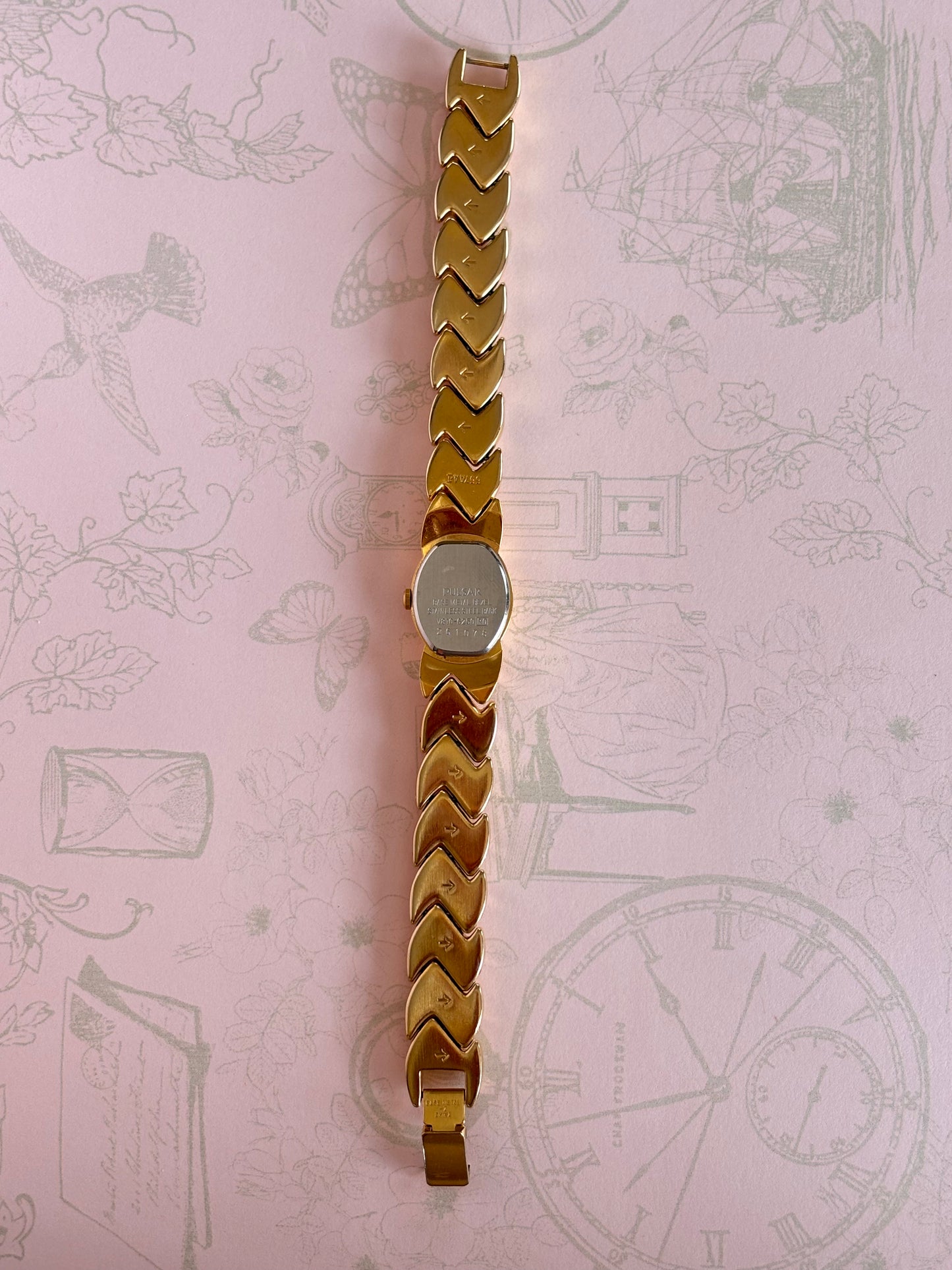 RARE Chunky Linked Watch With Black Dial