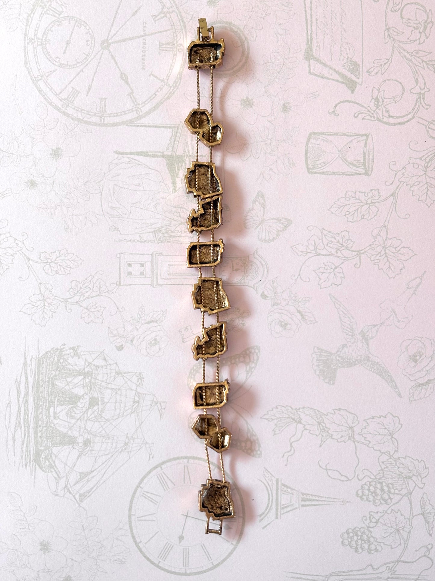 Vintage Casino Themed Slide Charm Bracelet