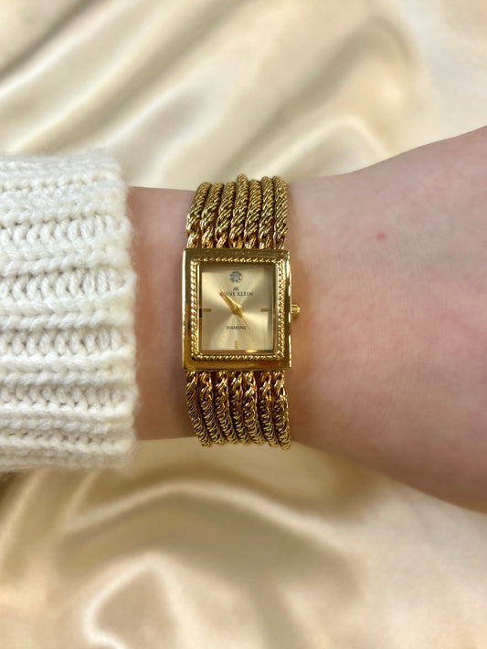 Vintage Gold Tone Chain Watch