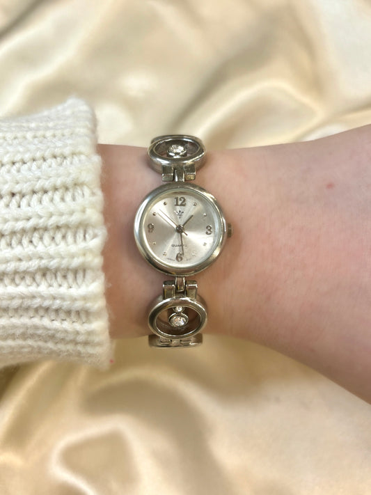 Silver Rhinestone Watch