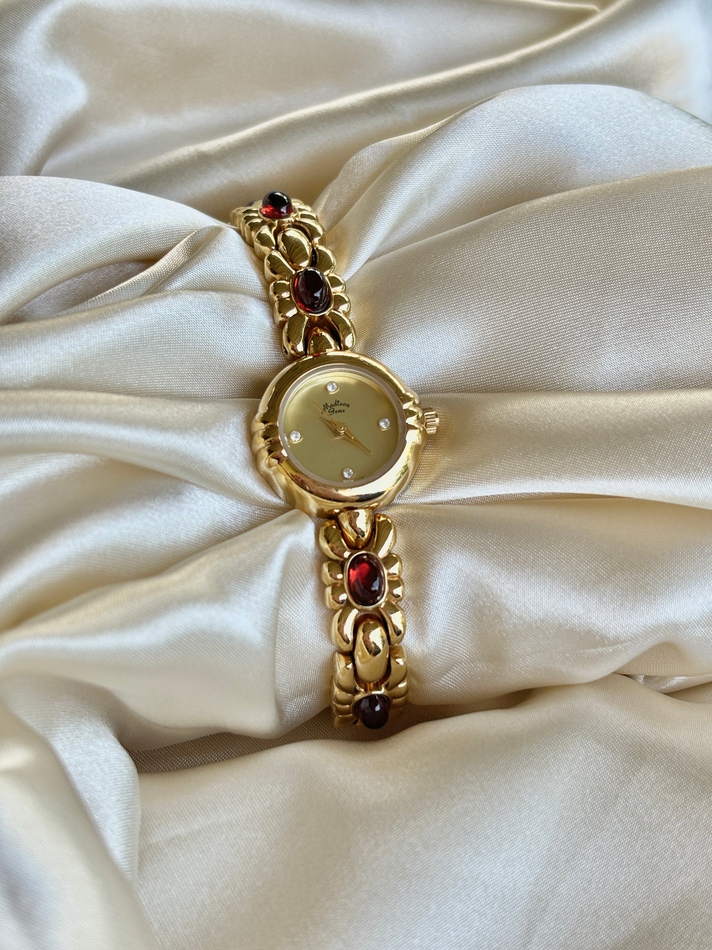 Vintage Ruby And Gold Watch