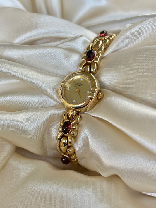 Vintage Ruby And Gold Watch