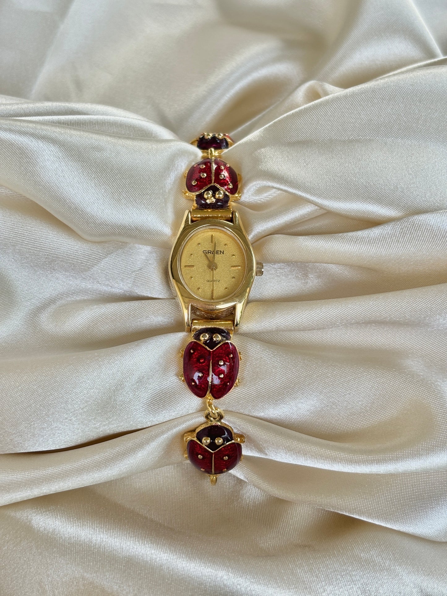 Ladybug Gold Tone Watch