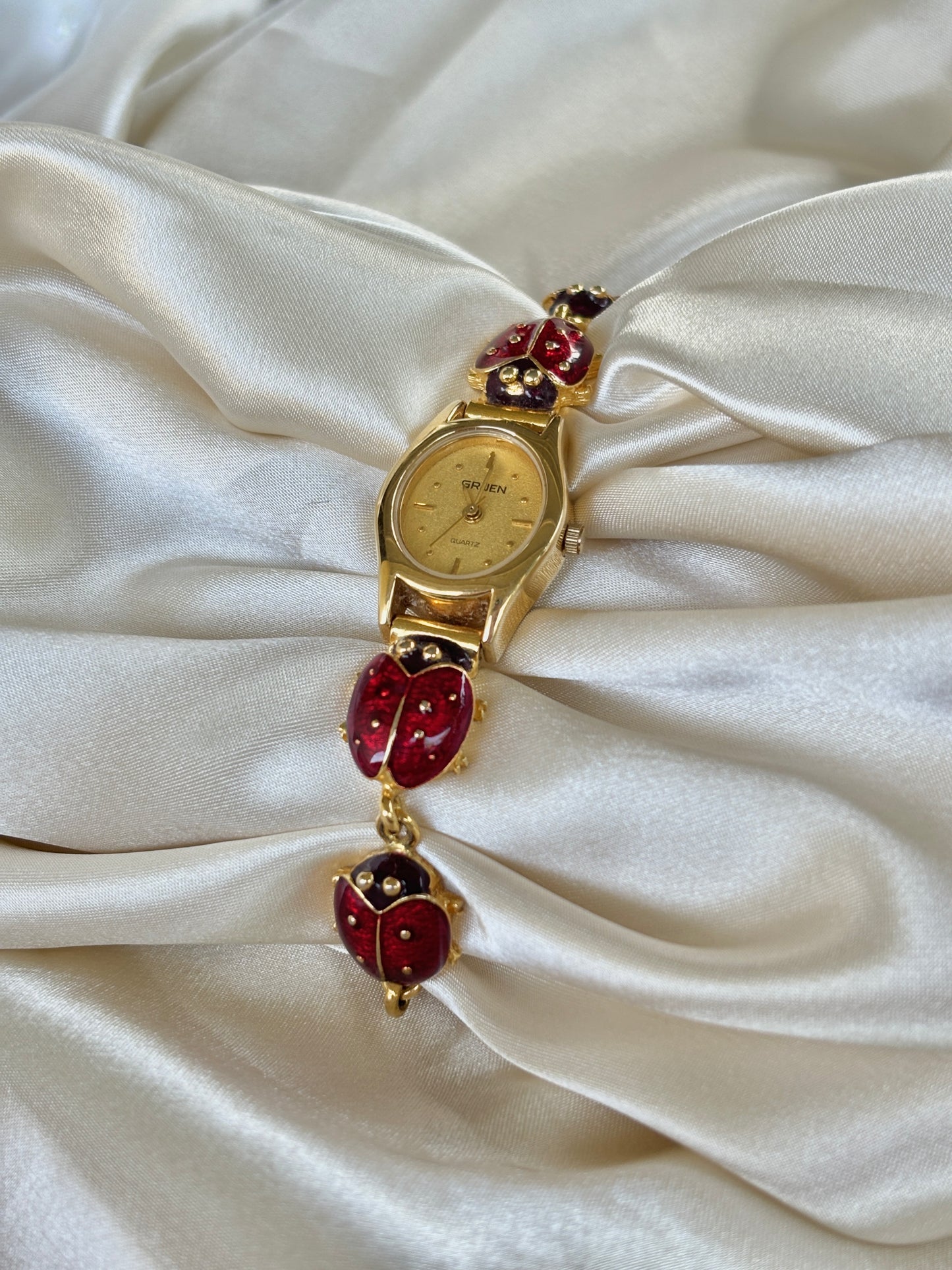 Ladybug Gold Tone Watch