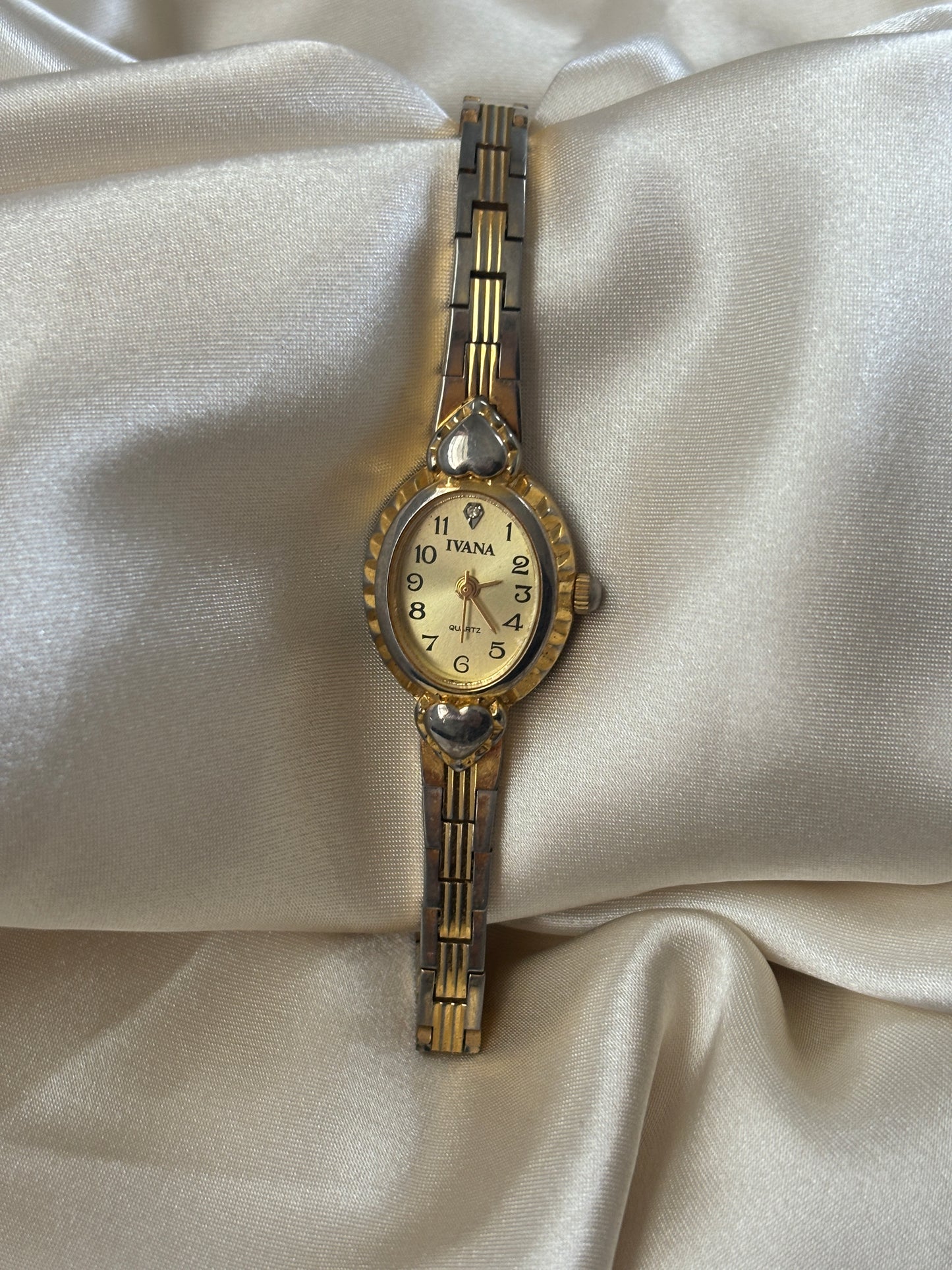 Vintage Heart and Gold Tone Watch