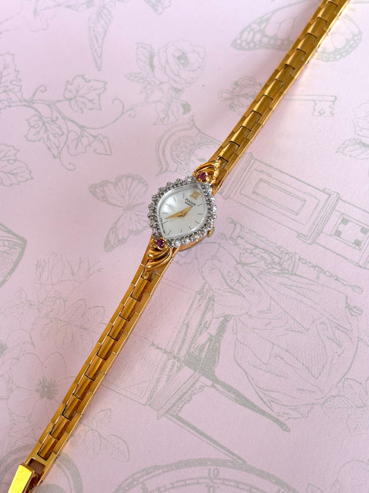 Vintage Gem Crown Bezel Watch