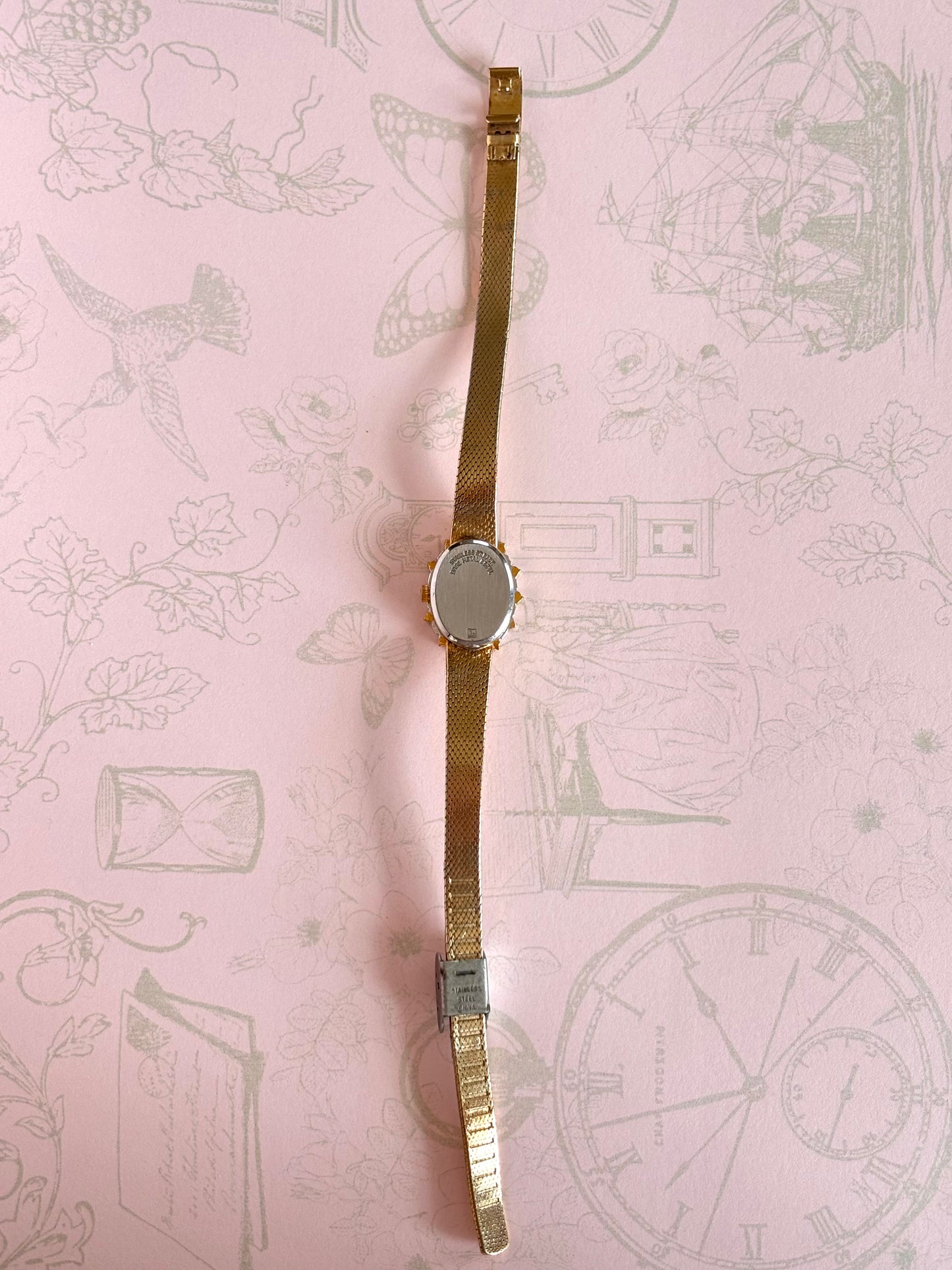 Vintage Dainty Rhinestone Bezel Watch