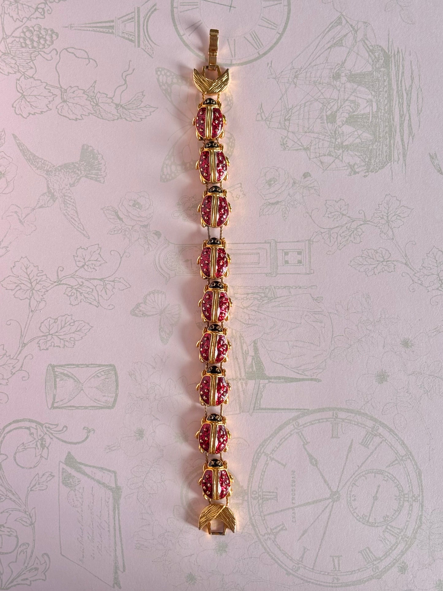 Lady Bug Slide-Charm Bracelet