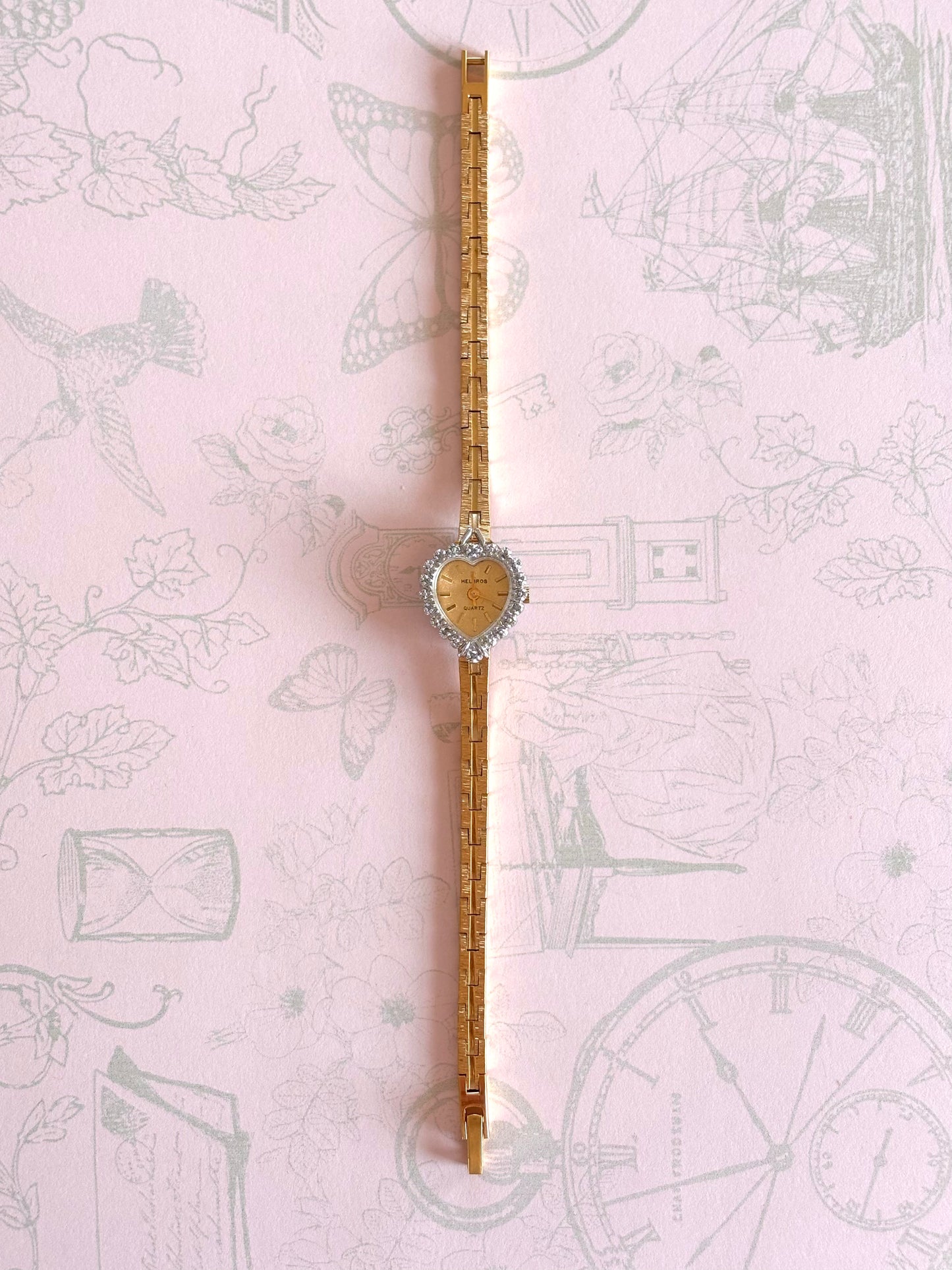 Vintage Heart Shaped Dial Watch