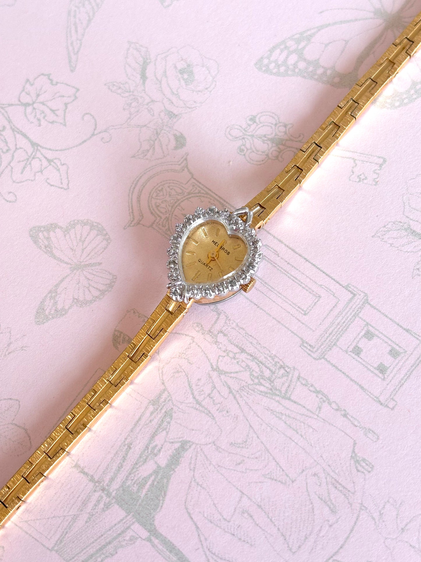 Vintage Heart Shaped Dial Watch