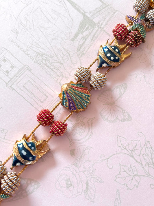 Slide Charm Sea Life Enamel Bracelet