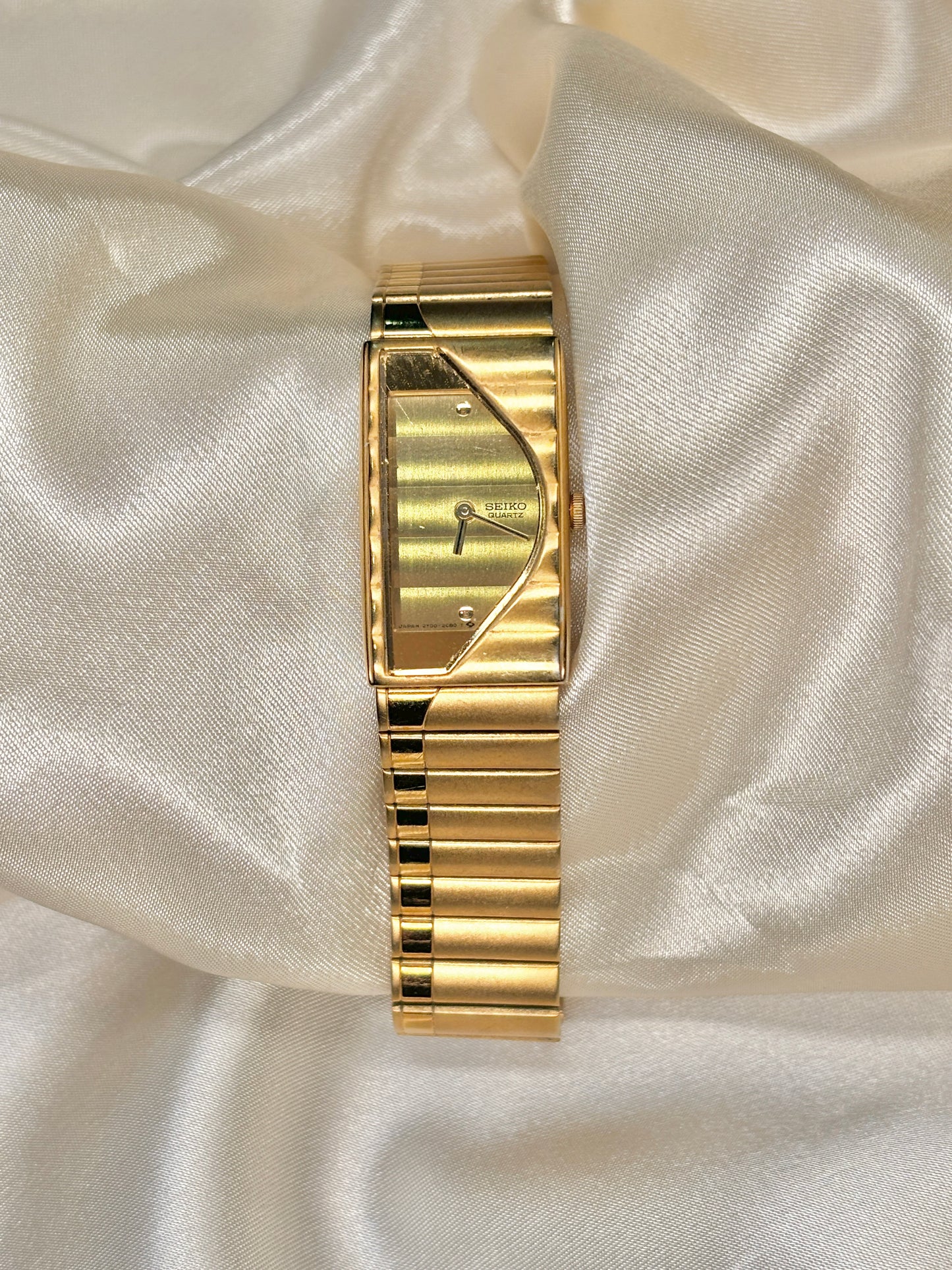 RARE Gold Tone Vintage Seiko Half Moon Watch